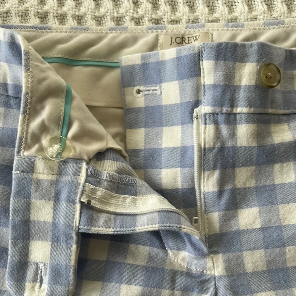J. Crew Periwinkle and White Gingham Shorts. Size 2. - Picture 7 of 10